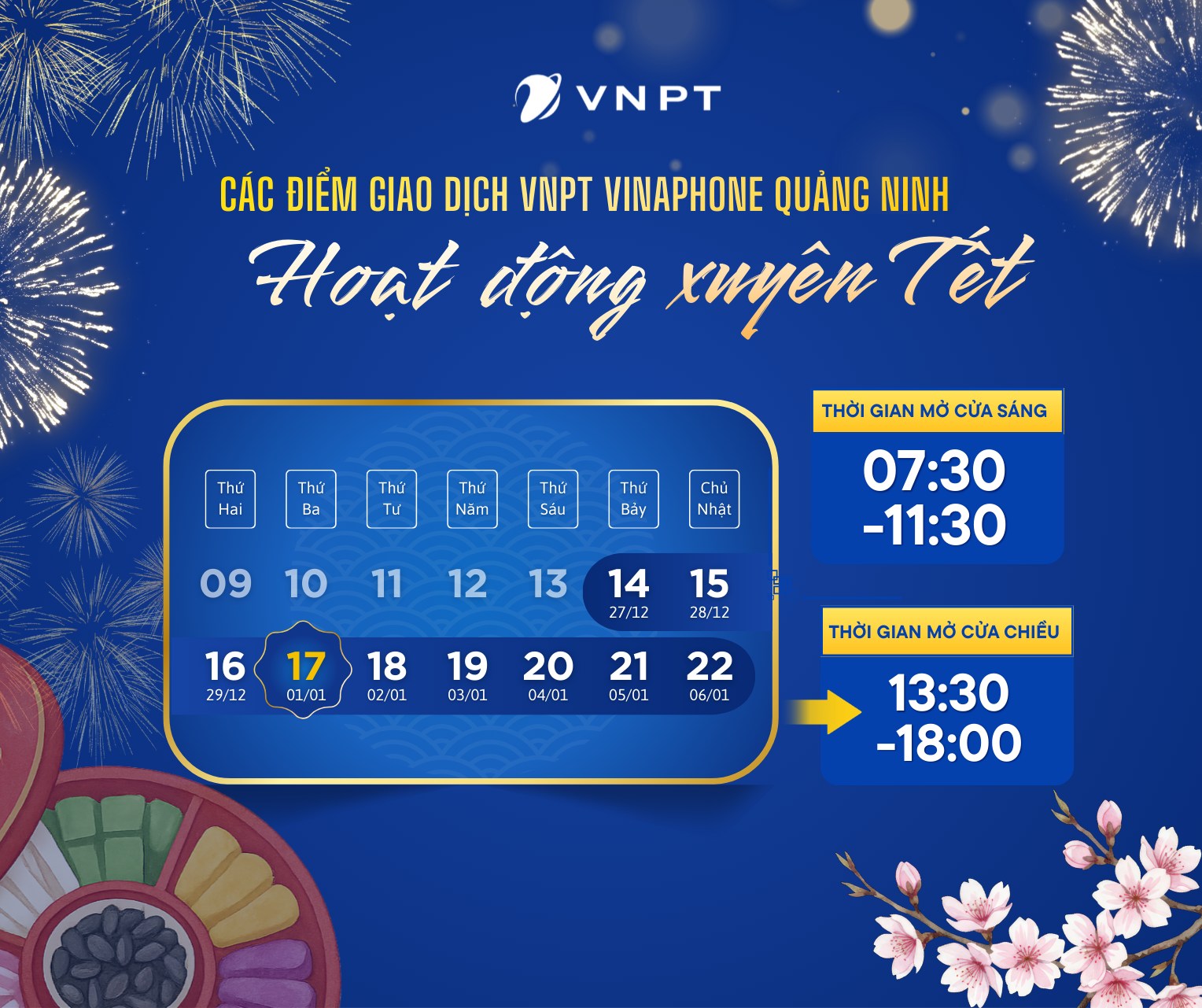 Thông Báo: Các Điểm Giao Dịch VinaPhone Quảng Ninh Hoạt Động Xuyên Tết Nguyên Đán