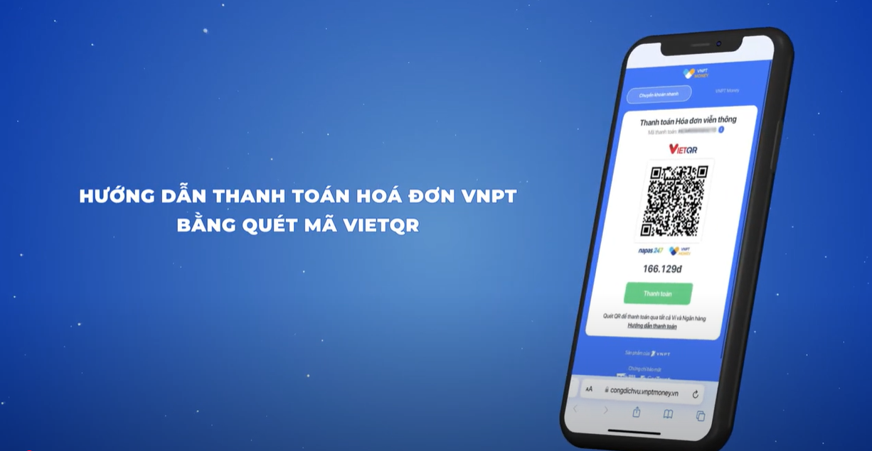 Hướng dẫn thanh toán hoá đơn VNPT bằng mã QR Code