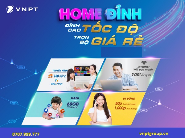Gói VNPT Home Đỉnh – Combo Internet + Di động + Truyền hình MyTV tối ưu cho gia đình Việt