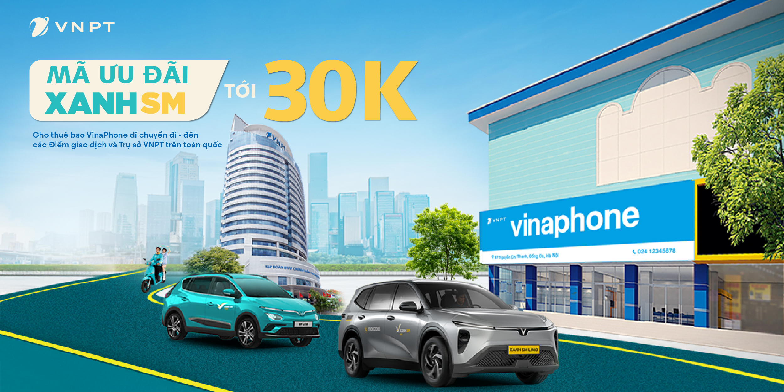 VinaPhone × Xanh SM – Kết nối hành trình xanh