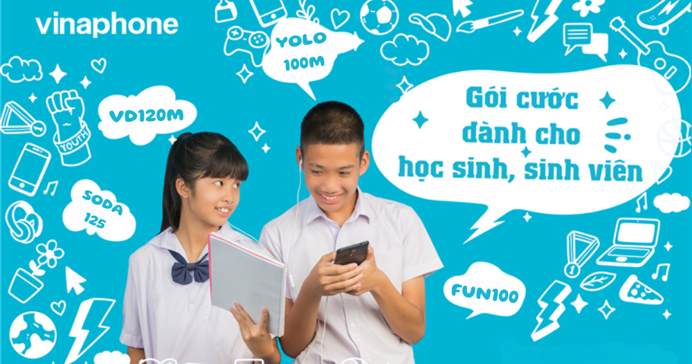 TOP 5 GÓI CƯỚC DÀNH CHO HỌC SINH SINH VIÊN CỦA VINAPHONE - GIÁ RẺ, ƯU ĐÃI KHỦNG